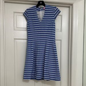 Lilly Pulitzer blue and white striped dress